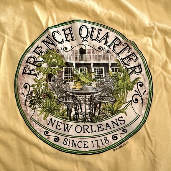 Hanes ComfortWash “French Quarter–New Orleans Since 1718” Mens Sz XL Graphic Tee - Picture 4 of 7